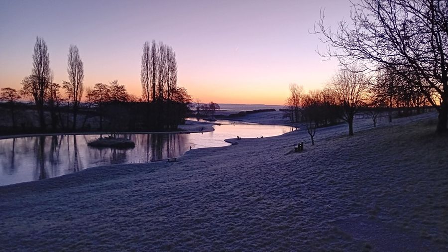 A frosty dawn over the lake, Welcoming Winter day retreat at Court Farm Lakes